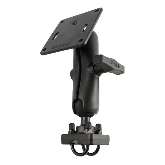 RAM Mounts double U-bolt rail mount with 75 × 75 mm VESA plate, C-size – product photo