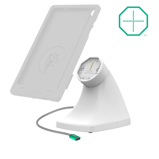 RAM Mounts GDS Uni-Conn magnetic kiosk dock with USB-C for IntelliSkin Thin-Case tablets in grey – alternative view