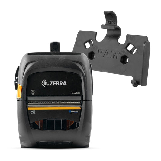 RAM Mounts quick-release printer holder for Zebra ZQ511 series – product photo