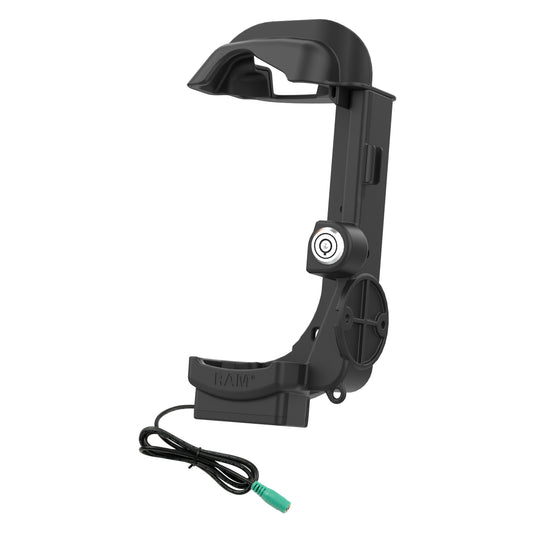 RAM Mounts key-locking powered dock with heated pins for Zebra MC9400 and MC9300 – alternative view