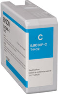Epson SJIC36P(C) ink cartridge, cyan, 80 ml – ColorWorks C6000/C6500 (C13T44C240)