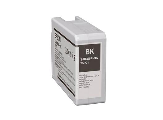 Epson SJIC55(BK) black ink cartridge C13T58C140 for ColorWorks CW-D6000/D6500