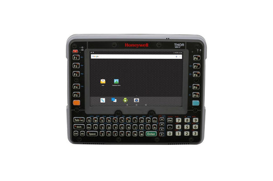 Honeywell Thor VM1A 8" Android vehicle-mount computer with integrated QWERTY keypad, indoor, capacitive touch (VM1A-L0N-1A4B20E) – front view
