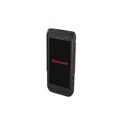 Honeywell CT47 5.5-inch all-touch Android mobile computer, black, FlexRange 2D imager, 5G + Wi-Fi, 8 GB / 128 GB (CT47-X1N-58D1E0G) – angled view
