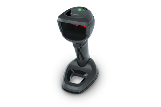Zebra DS9908 hybrid presentation scanner (DS9908-SR00004ZZWW) – front-left view