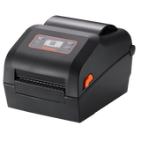 BIXOLON XD5-43d 4-inch direct thermal desktop label printer, LCD, black (XD5-43dOEK) – front view with LCD