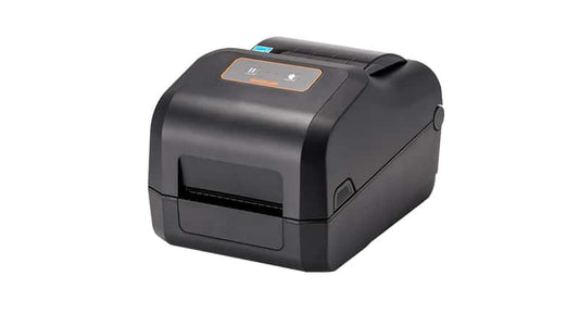 BIXOLON XD5-43t 4-inch thermal transfer desktop label printer, black (XD5-43tEWK/BEG) – front view