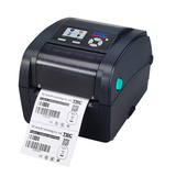 TSC TC210 4-inch thermal transfer desktop label printer, 203 dpi, colour display, USB + RS-232 + Ethernet, navy (99-059A001-1002) – front view