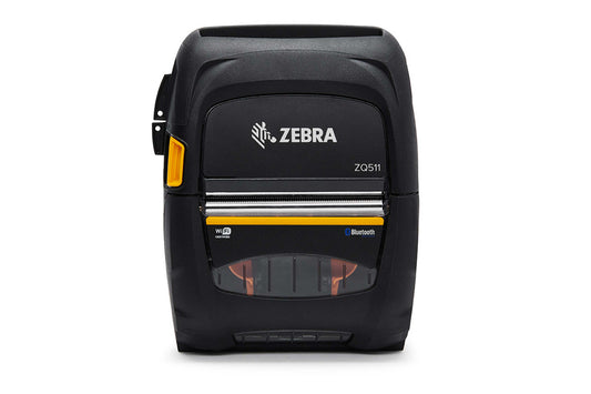 Zebra ZQ511 mobile receipt and label printer, black, Bluetooth, linerless (ZQ51-BUE100E-00) – front view