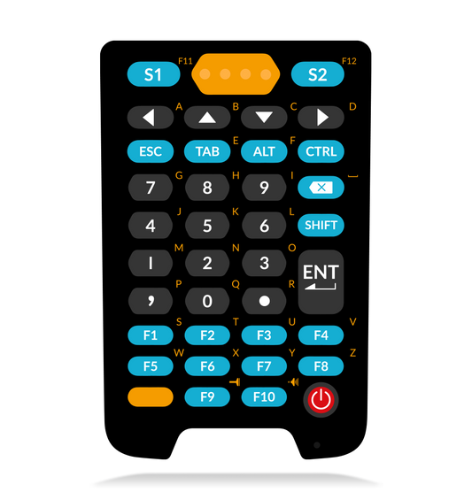 Newland N7 Cachalot Pro II Android mobile computer, 38-key keypad, near/far 2D imager (N7-Pro-W4-E3) – 38-key keypad layout