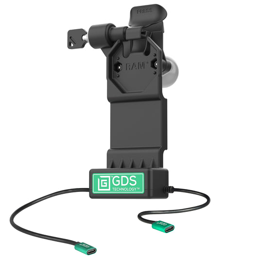 RAM Mounts GDS Uni-Conn left-locking tablet dock + USB-C with release lever – product photo