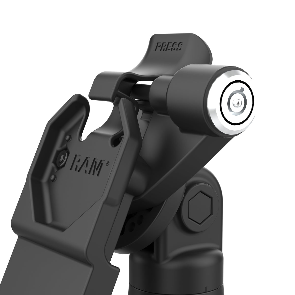 RAM Mounts GDS key-locking tilt and swivel dock with PoE and two USB-A ports for IntelliSkin tablets with Uni-Conn adapter – further product photo