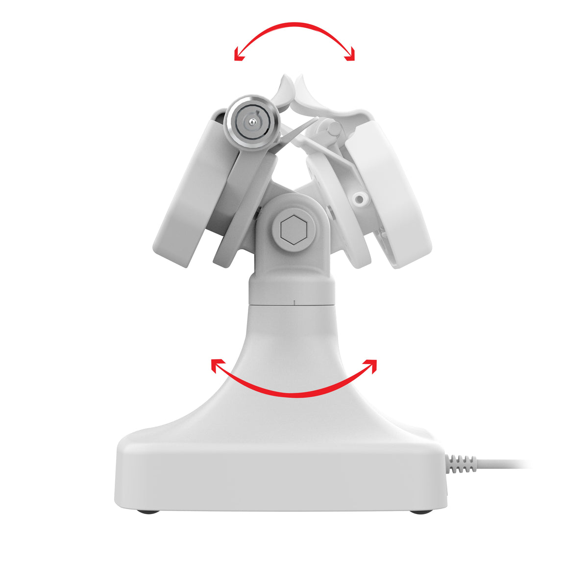 RAM Mounts GDS key-locking tilt and swivel dock with USB-C and two USB-A ports for IntelliSkin Thin-Case tablets with rear pogo pads in grey – additional view