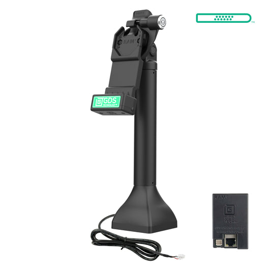 RAM Mounts GDS 14-inch key-locking pedestal dock with PoE for IntelliSkin tablets with Uni-Conn adapter – main product photo