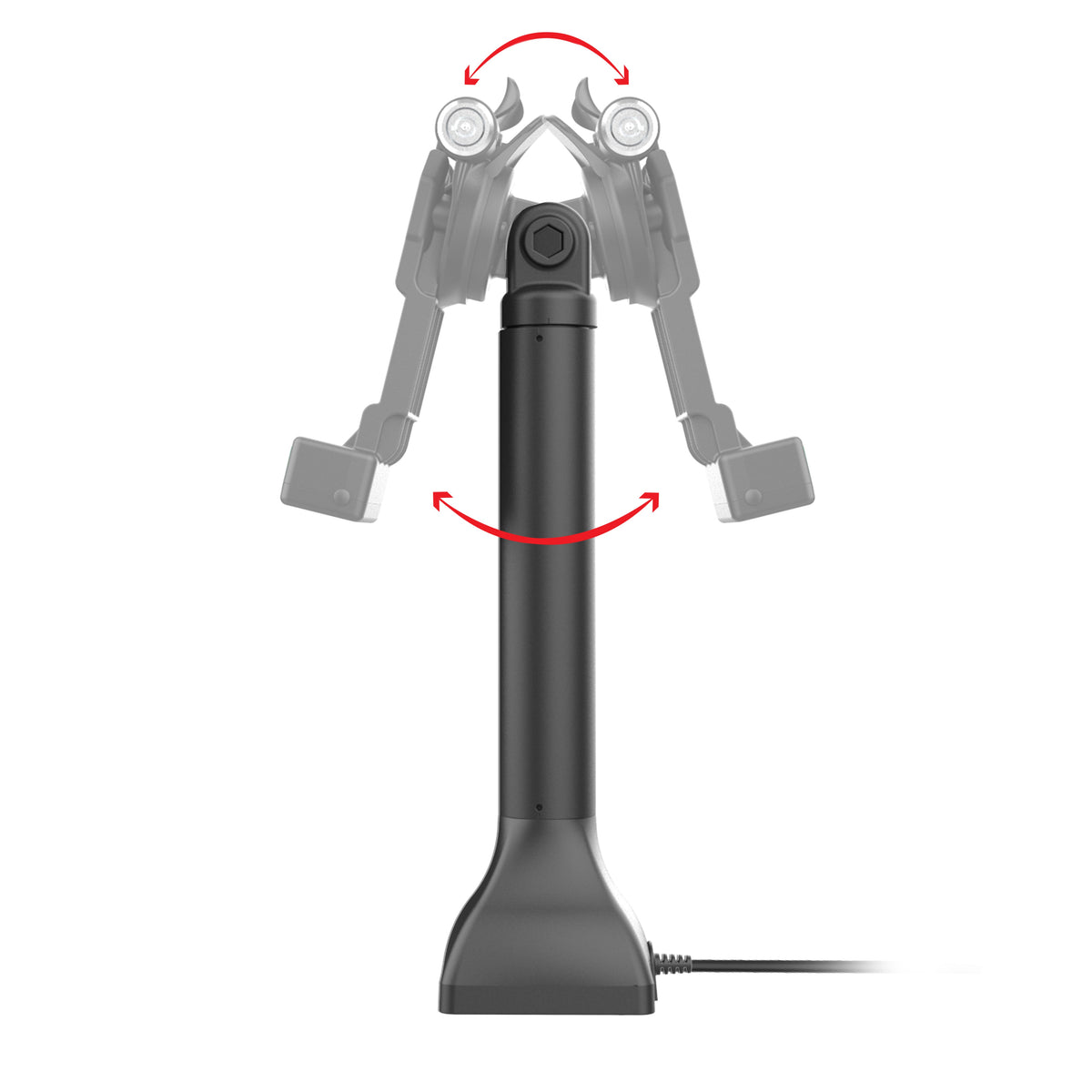 RAM Mounts GDS 14-inch key-locking pedestal dock with PoE for IntelliSkin tablets with Uni-Conn adapter – detail photo