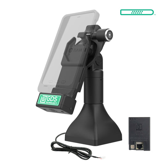 RAM Mounts GDS 7-inch key-locking pedestal dock with PoE for IntelliSkin tablets with Uni-Conn adapter – alternative view