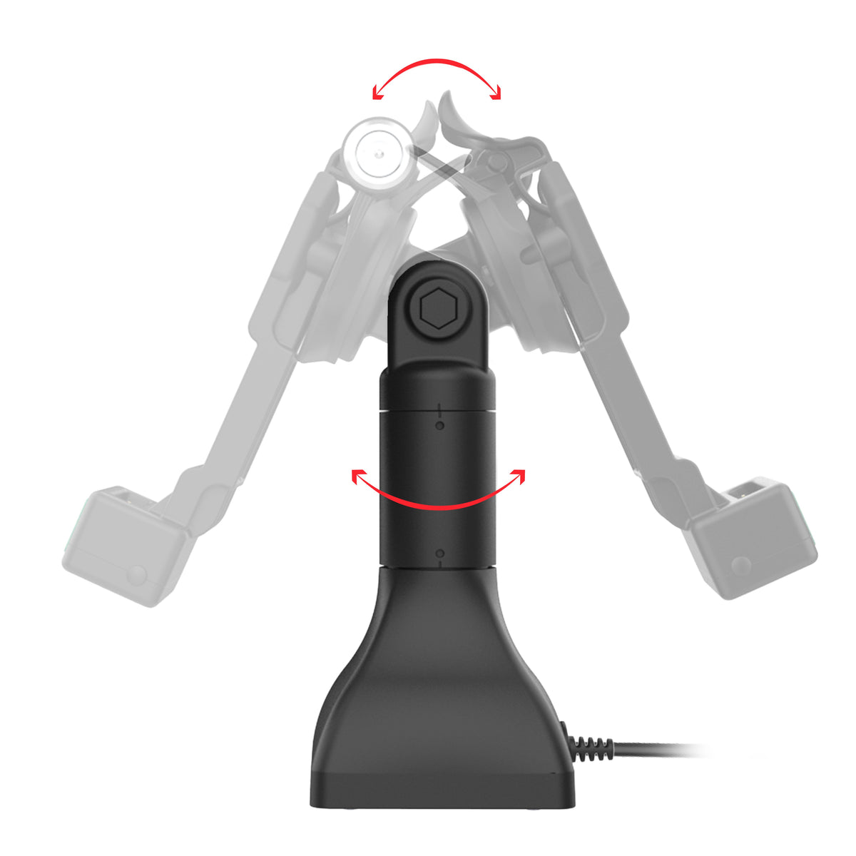 RAM Mounts GDS 7-inch key-locking pedestal dock with PoE for IntelliSkin tablets with Uni-Conn adapter – detail photo