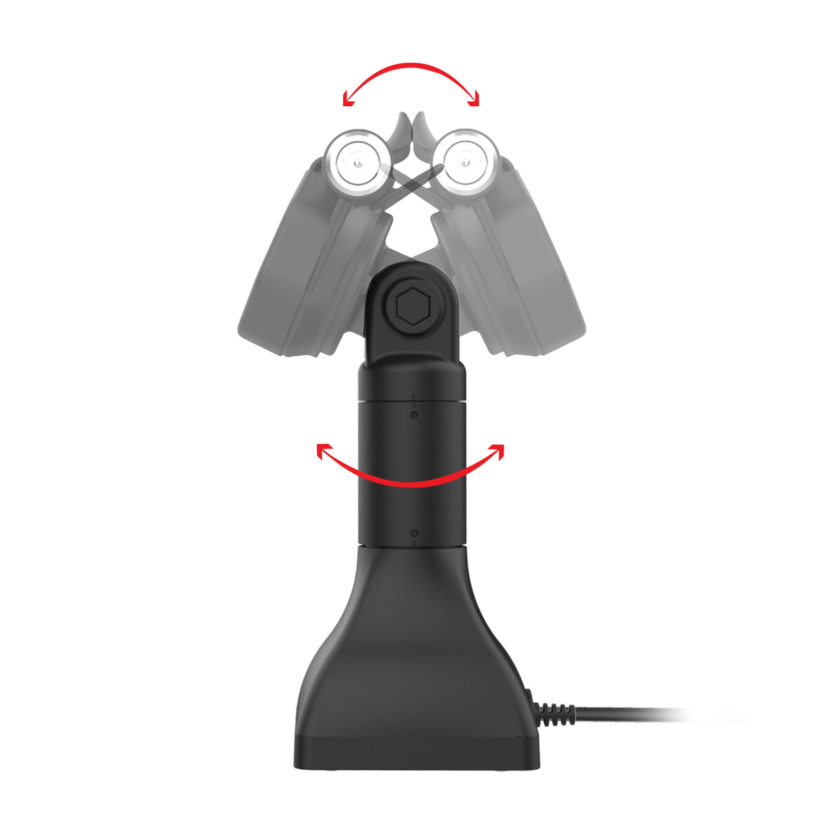 RAM Mounts GDS 7-inch key-locking pedestal dock with PoE for IntelliSkin Thin-Case tablets with rear pogo pads – detail photo