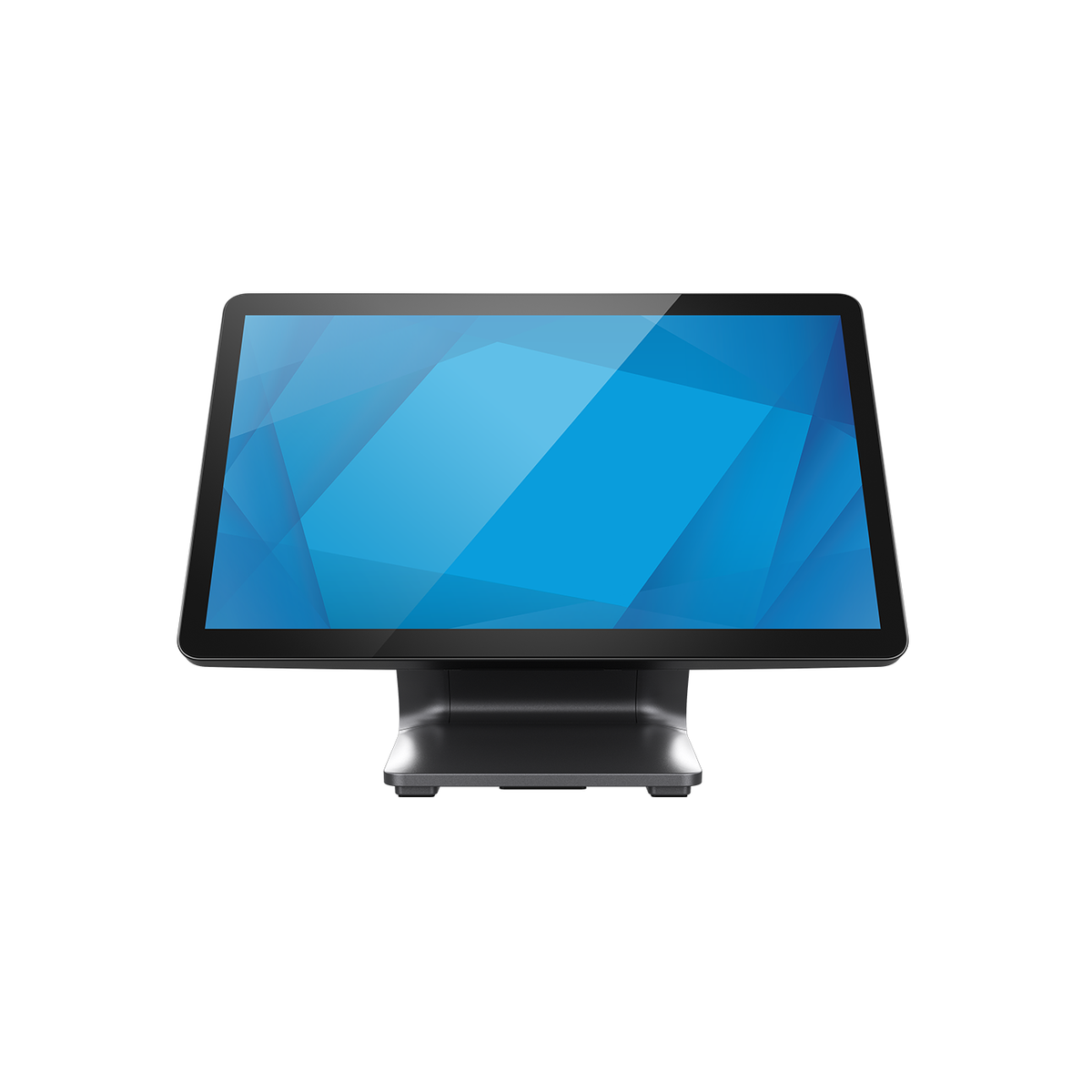 Elo 1304L 13.3" IP54 touch monitor on stand, front view with stand (E969110)