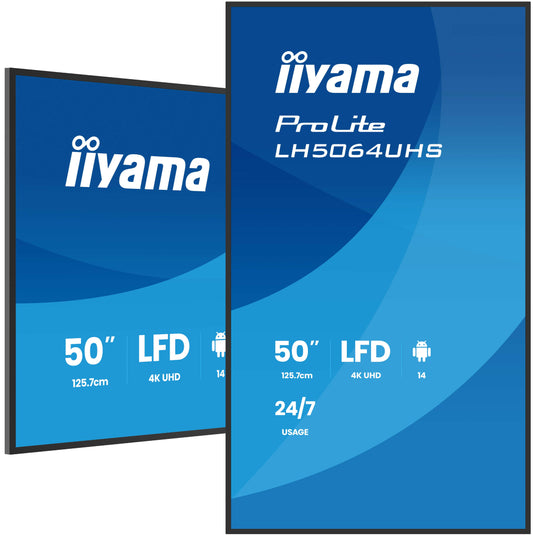iiyama ProLite LH5064UHS-B1AG 50" 4K Digital Signage Display – official product photo 1 (LH5064UHS-B1AG)