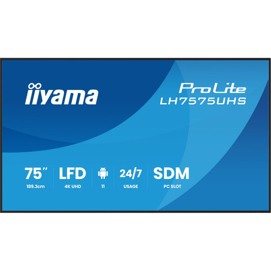 iiyama ProLite LH7575UHS-B2AG 75" 4K Digital Signage Display – official product photo 2 (LH7575UHS-B2AG)