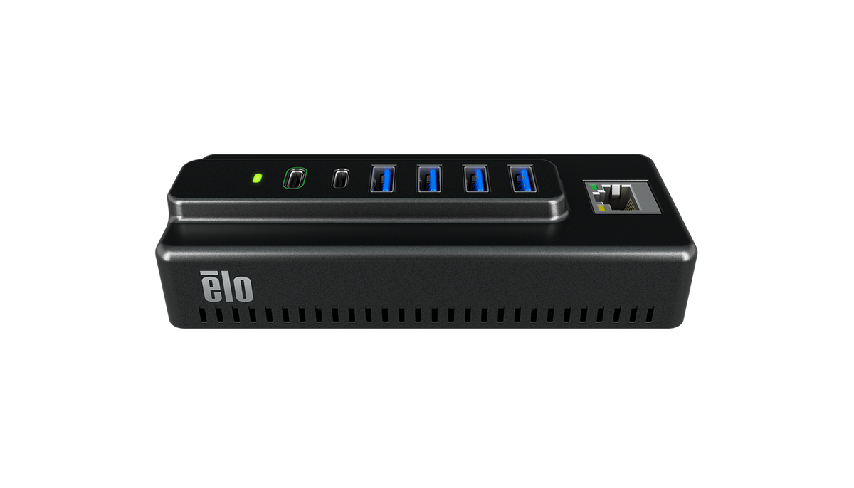 Elo small I/O hub for Elo Pay 7 and Pay M100, front view