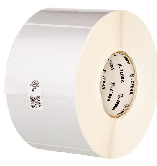 Labels, Zebra, Synthetic, Z-Ultimate 3000T Silver, W: 38.1 mm, H: 19.05 mm, D: 200 mm, C: 76 mm (880368-019)