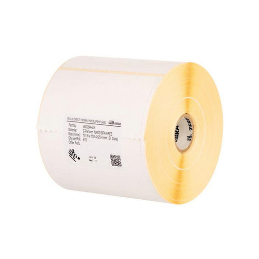 Labels, Zebra, Normal Paper, Z-Perform 1000T, W: 88.9 mm, H: 38.1 mm, D: 127 mm, C: 25.4 mm (880419-038DU)