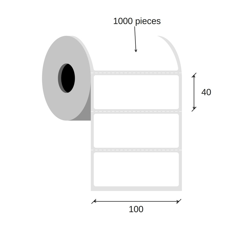 SCANSHOP thermal label roll 100 x 40 mm diagram