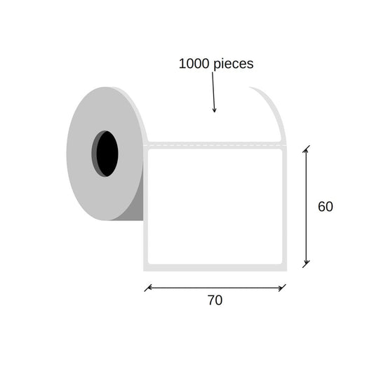 SCANSHOP thermal label roll 70 x 60 mm diagram