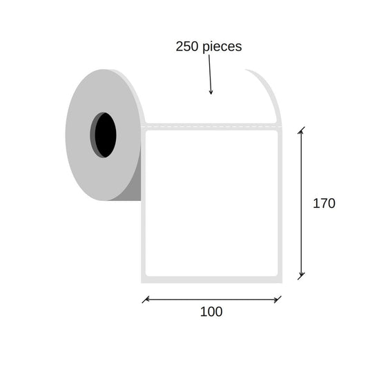SCANSHOP thermal label roll 100 x 170 mm diagram