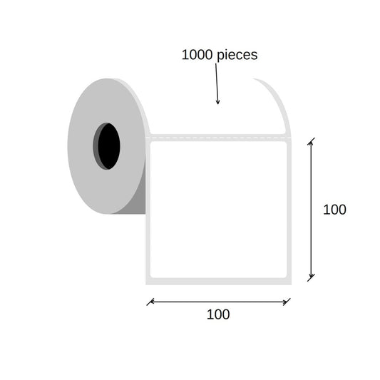 SCANSHOP thermal label roll 100 x 100 mm diagram