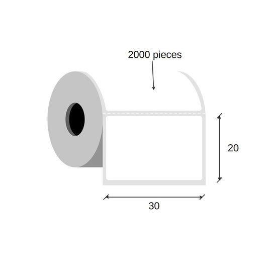 SCANSHOP thermal label roll 30 x 20 mm diagram