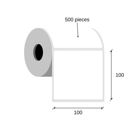 SCANSHOP thermal label roll 100 x 100 mm diagram