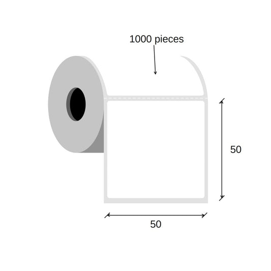 SCANSHOP thermal label roll 50 x 50 mm diagram