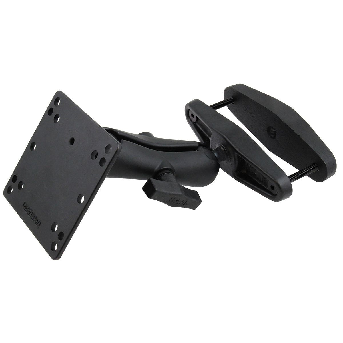 RAM Mounts 5" square post clamp mount with 100 × 100 mm VESA plate – product photo