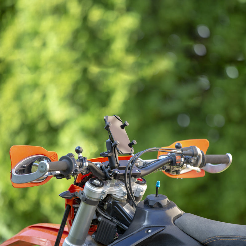 RAM Mounts X-Grip phone mount with handlebar U-bolt base (RAM-B-149Z-UN7U) – another angle