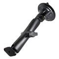 RAM Mounts Twist-Lock Suction Cup Mount with Diamond Plate, B-Size, Long Arm (RAM-B-166U-C)