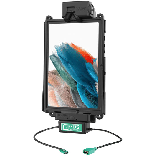 RAM Mounts GDS Tough-Dock + Single USB-A for Samsung Tab A8 10.5" (SM-X200) in IntelliSkin – product photo