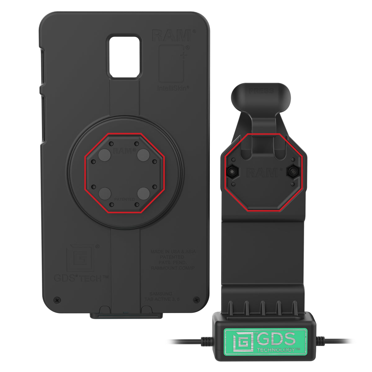 RAM Mounts GDS Uni-Conn tablet dock + USB-C with release lever – further view