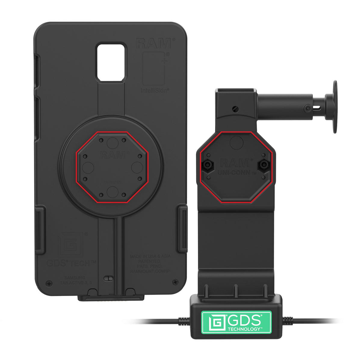 RAM Mounts GDS Uni-Conn tablet dock + USB-C with release button – further view