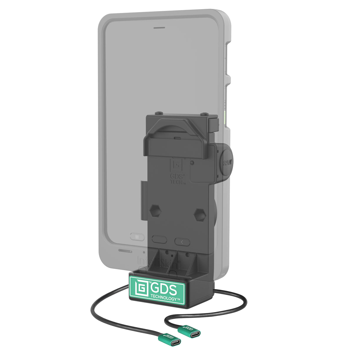RAM Mounts GDS Uni-Conn spring-loaded tablet dock + USB-C – alternative view