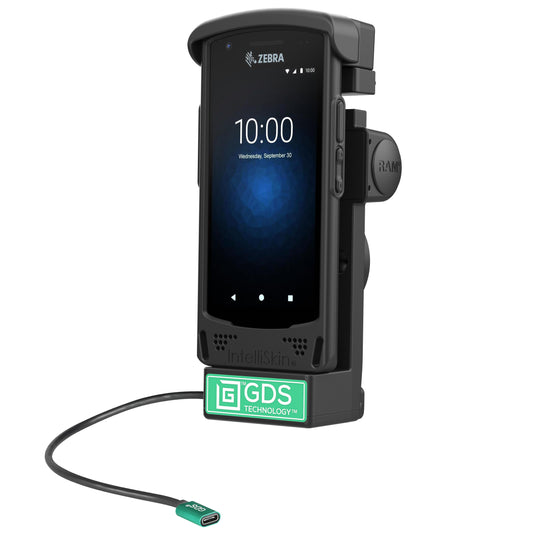 RAM Mounts GDS powered dock for Zebra EC50 and EC55 in IntelliSkin – main view