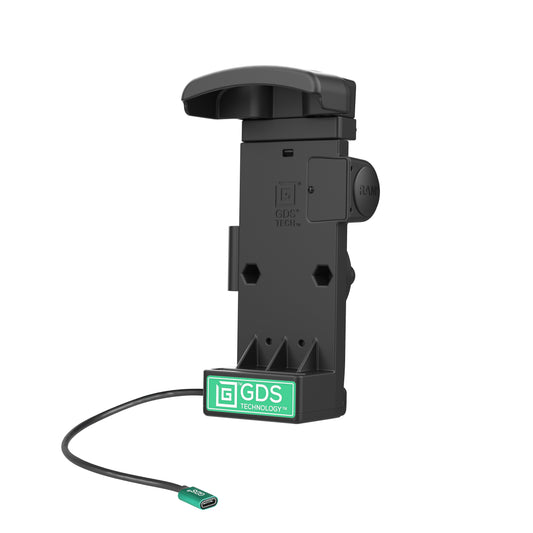 RAM Mounts GDS powered dock for Zebra TC22, TC27, TC53 and TC58 in IntelliSkin – alternative view