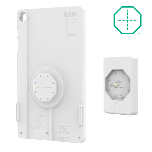 RAM Mounts grey GDS Uni-Conn low-profile wall dock with USB-C for IntelliSkin tablets – alternative view