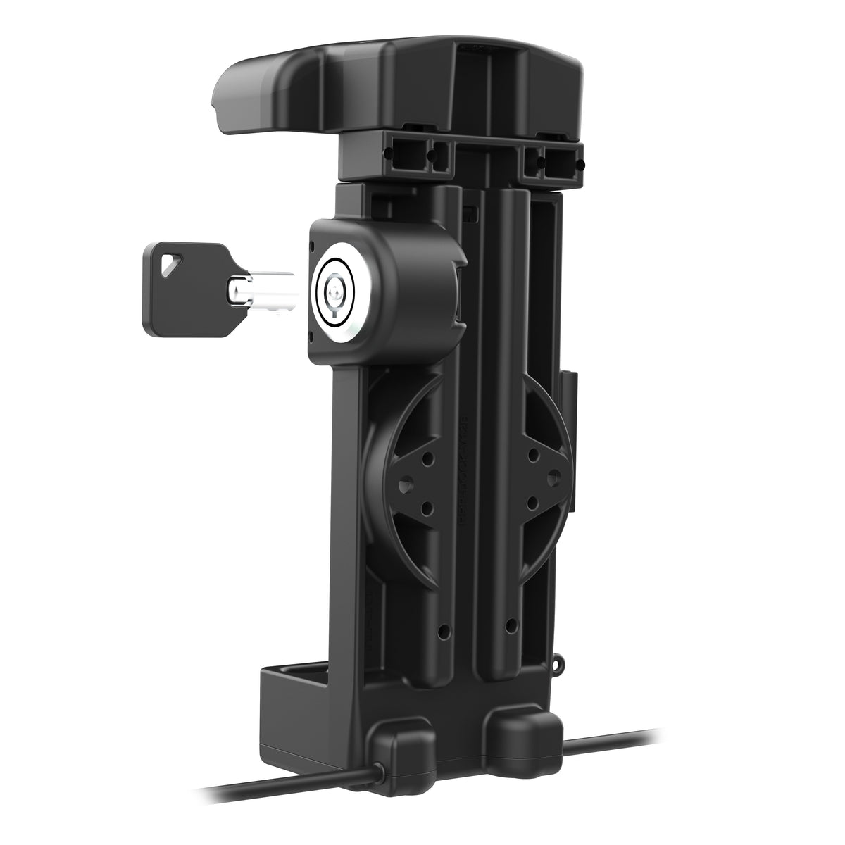 RAM Mounts GDS key-locking powered dock with USB-A for Zebra TC22, TC27, TC53 and TC58 in IntelliSkin – another angle
