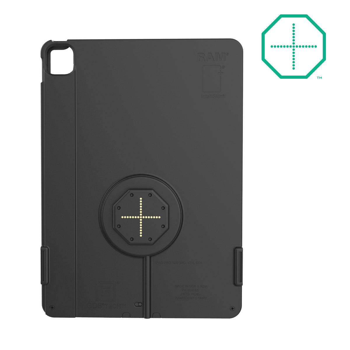 RAM Mounts IntelliSkin Thin-Case for Apple iPad Pro 12.9 (3rd–5th Gen) with rear pogo pads – alternative view