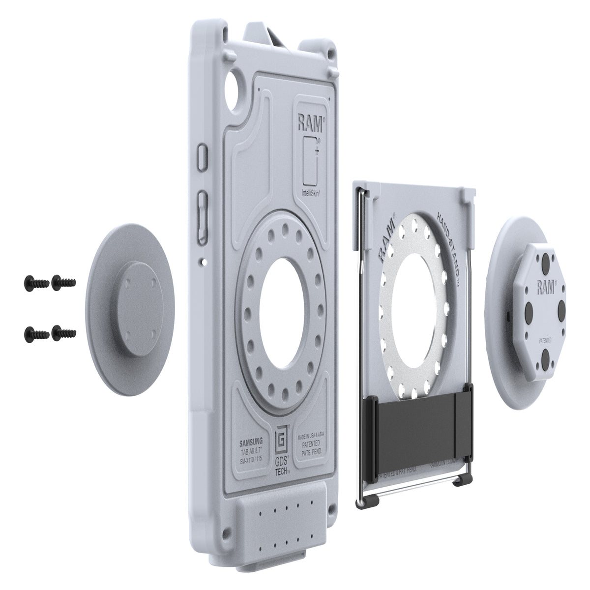 RAM Mounts grey GDS Hand-Stand with Uni-Conn adapter for IntelliSkin tablets – detail photo