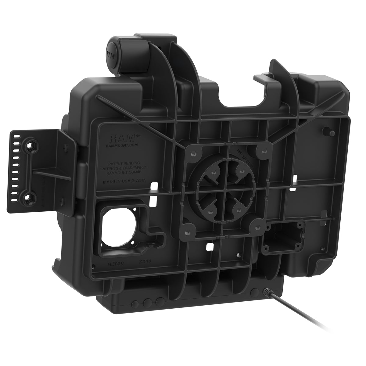 RAM Mounts Form-Fit powered dock for Getac ZX10 rugged tablet – further view