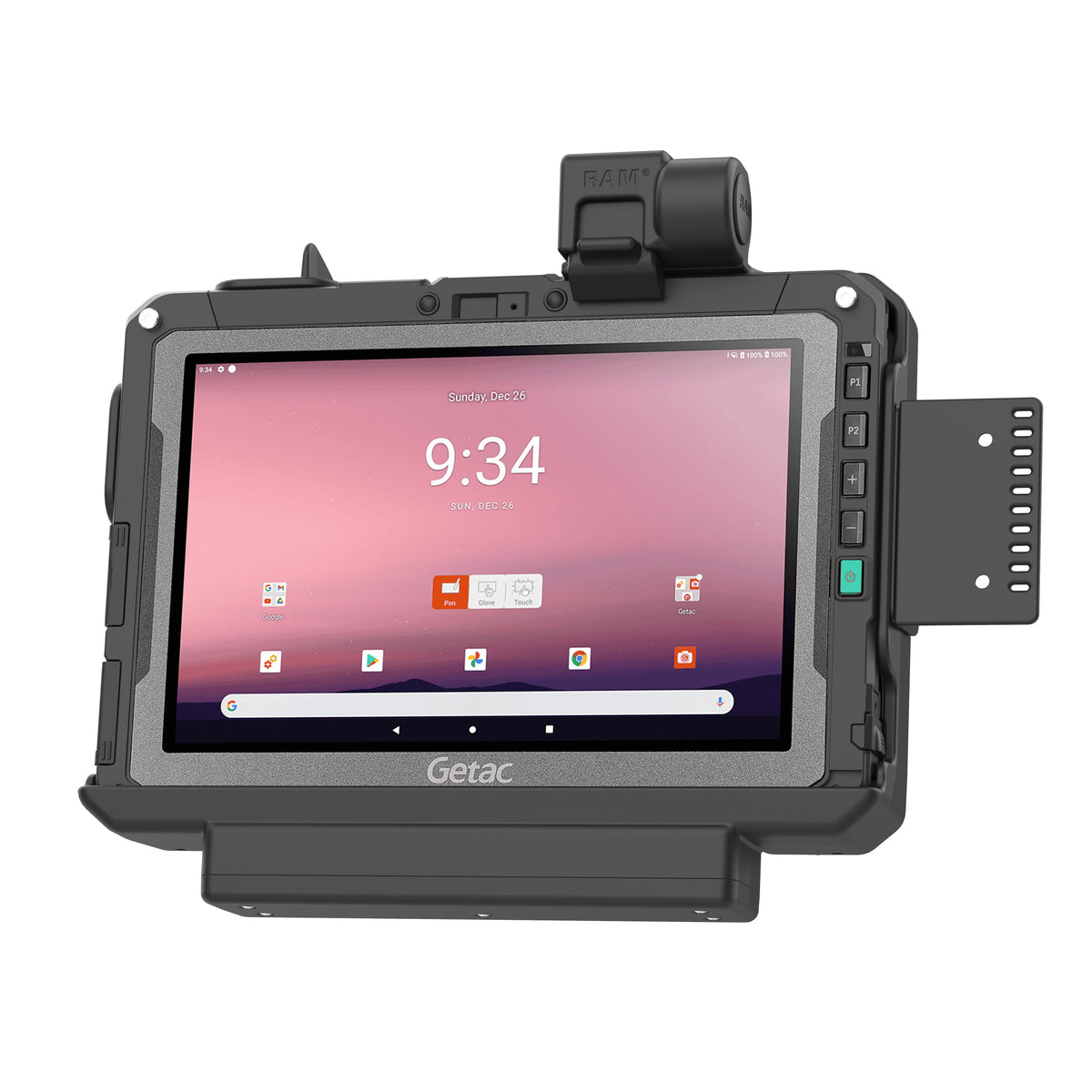 RAM Mounts Form-Fit holder for Getac ZX10 rugged tablet – product photo